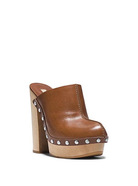 Michael Kors Collection Perri Vachetta Leather Clog