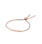 Michael Kors Logo Rose Gold-tone Slider Bracelet