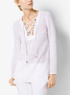 Michael Kors Collection Lace-up Linen Tunic