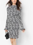 Michael Michael Kors Floral-print Bell-sleeve Dress