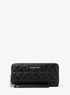 Michael Kors Jet Set Travel Quilted-leather Continental Wristlet