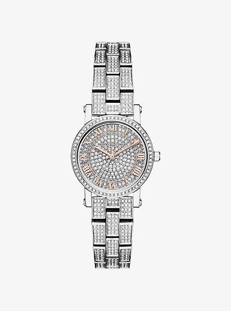 Michael Kors Petite Norie Pave Silver-tone Watch