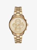 Michael Kors Slater Pave Gold-tone Watch