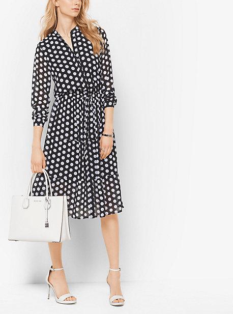 Michael Michael Kors Dot-print Tie-waist Dress