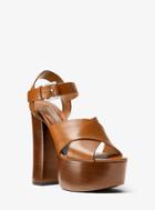 Michael Kors Collection Crista Calf Leather Platform Sandal