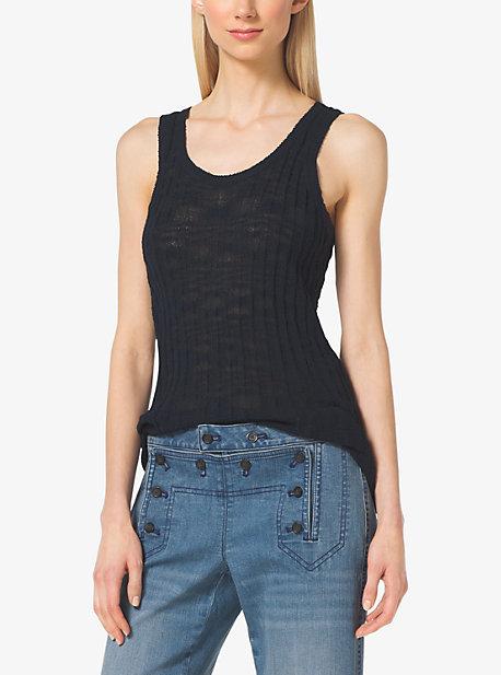 Michael Michael Kors Ribbed Cotton-blend Tank