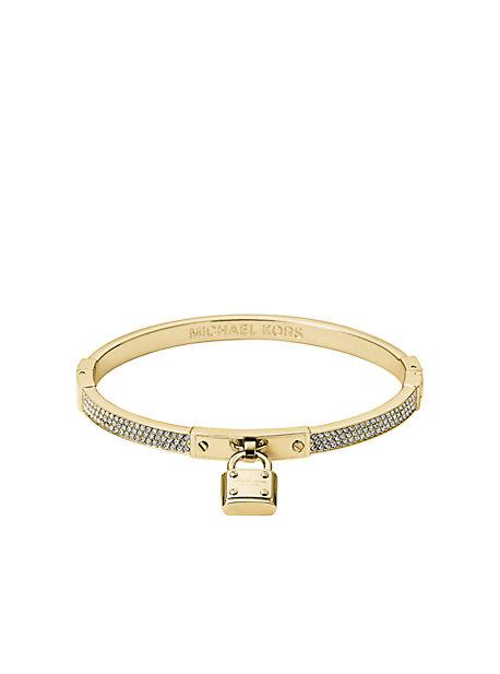 Michael Kors Pave Padlock Gold-tone Bracelet