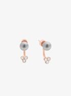 Michael Kors Rose Gold-tone Crystal/glass Pearl Earrings