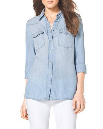 Women's Michael Kors Western Chambray Shirt