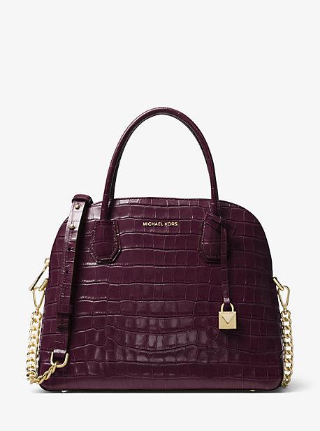 Michael Michael Kors Mercer Crocodile-embossed-leather Dome Satchel