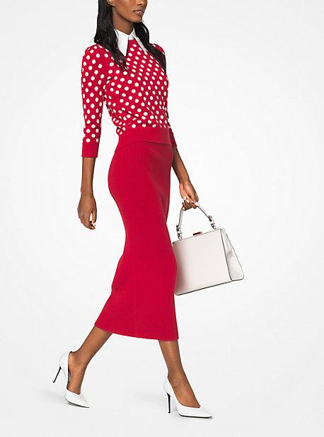 Michael Kors Collection Ribbed Cashmere Tube Skirt