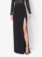 Michael Kors Collection Double-face Silk And Wool Slit Skirt