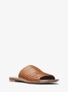 Michael Kors Collection Byrne Woven-leather Slide