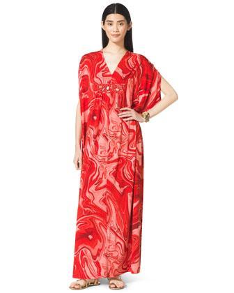 Women's Michael Kors Printed Beaded Caftan