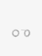 Michael Kors Pave Silver-tone Circle Stud Earrings