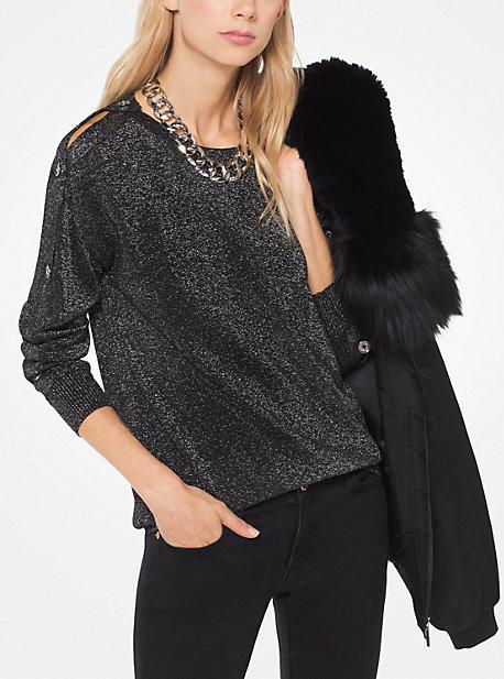 Michael Michael Kors Metallic Cotton-blend Pullover