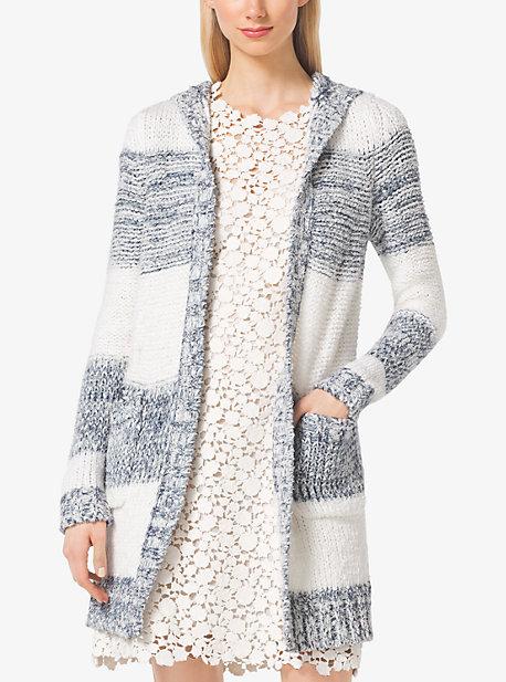 Michael Michael Kors Striped Cotton-blend Cardigan