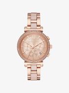 Michael Kors Sofie Pave Rose Gold-tone And Acetate Watch