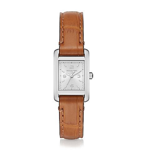 Michael Kors Taylor Silver-tone And Crocodile Watch