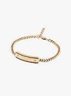 Michael Kors Gold-tone Plaque Chain Bracelet