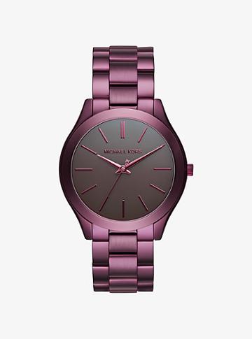 Michael Kors Slim Runway Plum-tone Watch