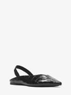 Michael Michael Kors Eliza Crocodile-embossed Leather Flat