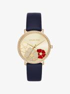 Michael Kors Jaryn Pave Gold-tone Leather Watch