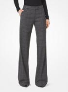 Michael Kors Collection Plaid Stretch-wool Wide-leg Trousers