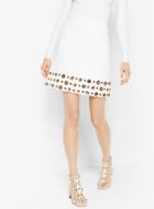 Michael Kors Collection Grommeted Cotton-crepe Broadcloth Skirt