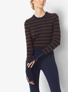Michael Kors Collection Striped Cashmere Pullover