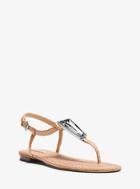 Michael Kors Collection Hanne Embellished Snakeskin Sandal