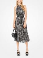 Michael Michael Kors Metallic Floral Halter Dress