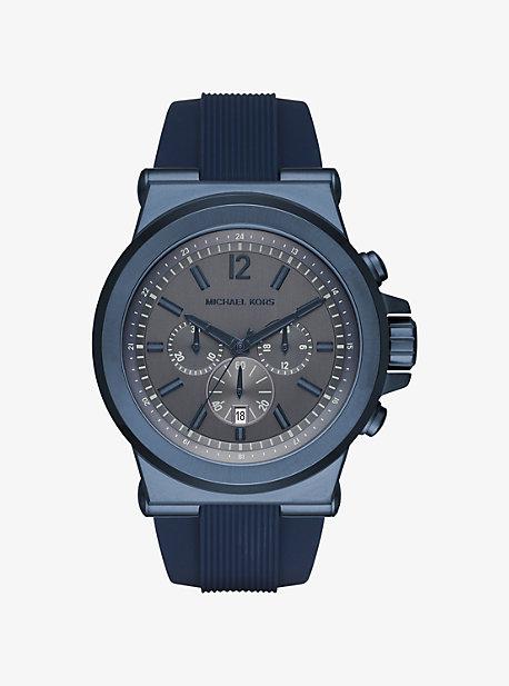 Michael Kors Dylan Blue-tone And Silicone Watch
