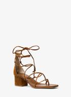 Michael Kors Collection Ayres Suede Lace-up Sandal