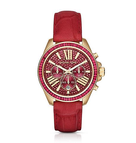 Michael Kors Wren Gold-tone And Leather Watch