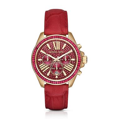 Michael Kors Wren Gold-tone And Leather Watch