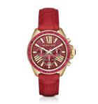 Michael Kors Wren Gold-tone And Leather Watch