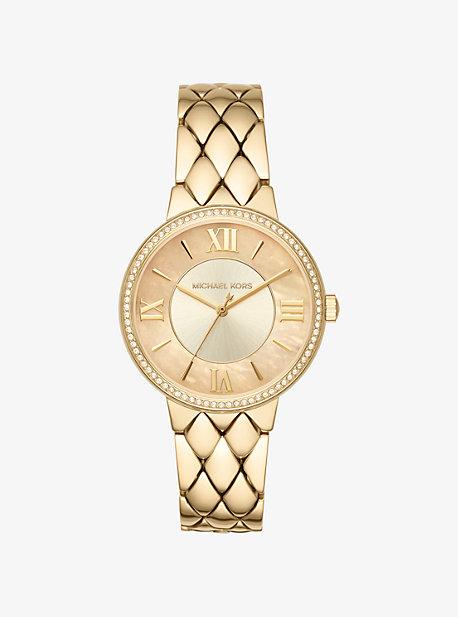 Michael Kors Courtney Pave Gold-tone Watch