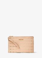 Michael Michael Kors Jet Set Travel Extra-large Perforated-leather Clutch