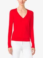Michael Kors Collection Silk V-neck Sweater