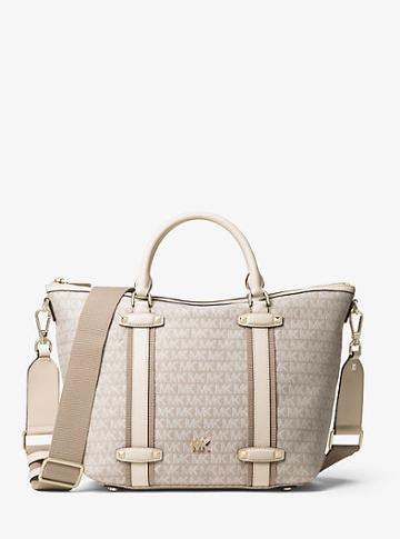 Michael Michael Kors Griffin Large Logo Jacquard Satchel