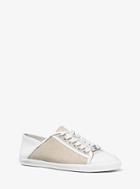 Michael Michael Kors Kristy Canvas And Leather Sneakers