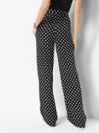 Michael Michael Kors Dot-print Pleated Wide-leg Trousers