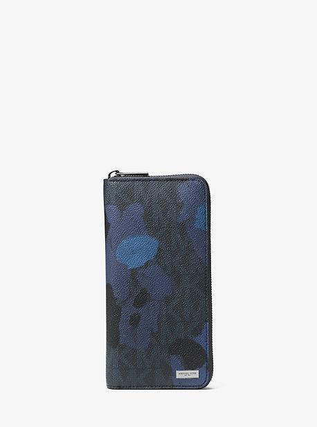 Michael Kors Mens Jet Set Painterly Camo Large Zip-around Wallet