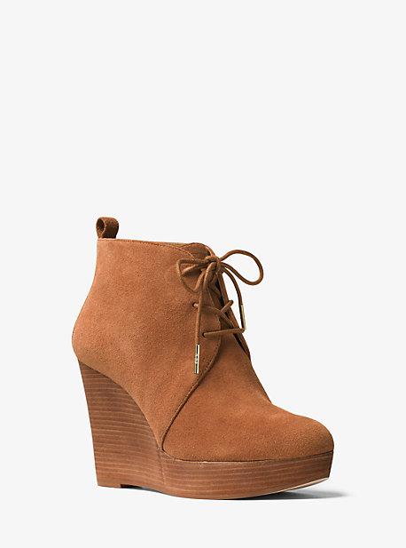 Michael Michael Kors Pierce Lace-up Suede Wedge