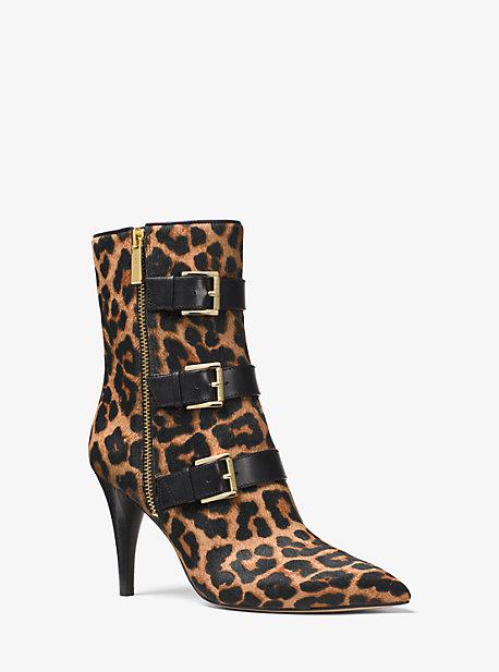 Michael Michael Kors Lori Leopard Calf Hair Ankle Boot