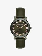 Michael Kors Norie Olive-tone And Leather Watch