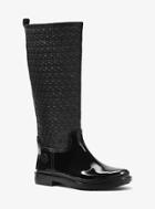 Michael Michael Kors Blakeley Embossed-leather And Rubber Rain Boot
