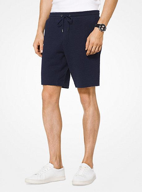 Michael Kors Mens Seersucker Drawstring Shorts