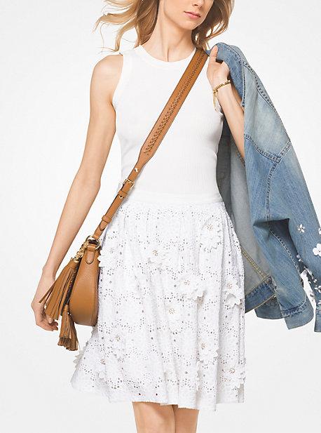 Michael Michael Kors Ribbed Stretch-viscose Cropped Tank